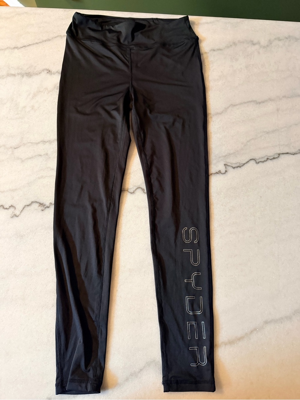 Spyder Black Active Leggings with Side Logo